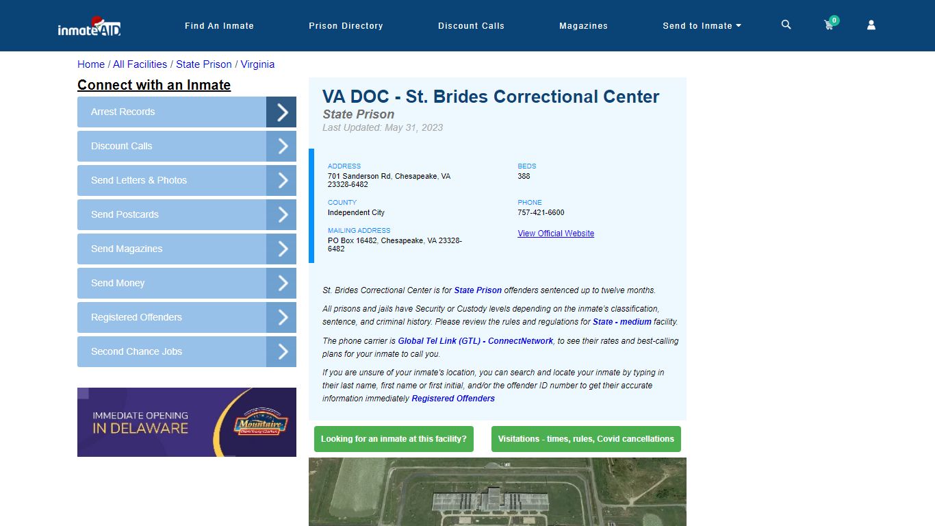 VA DOC - St. Brides Correctional Center - InmateAid