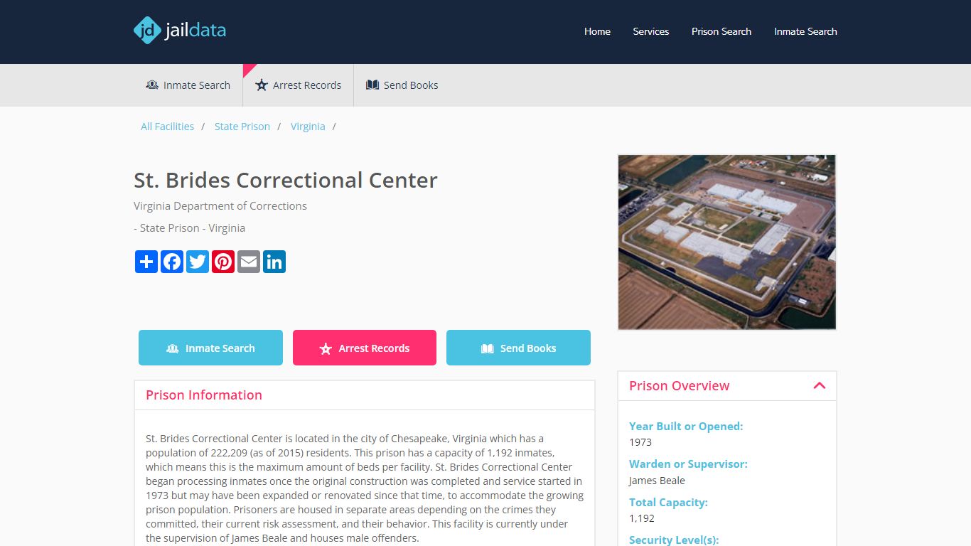 St. Brides Correctional Center Inmate Search and Prisoner Info ...